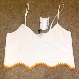 Zara leather crop top